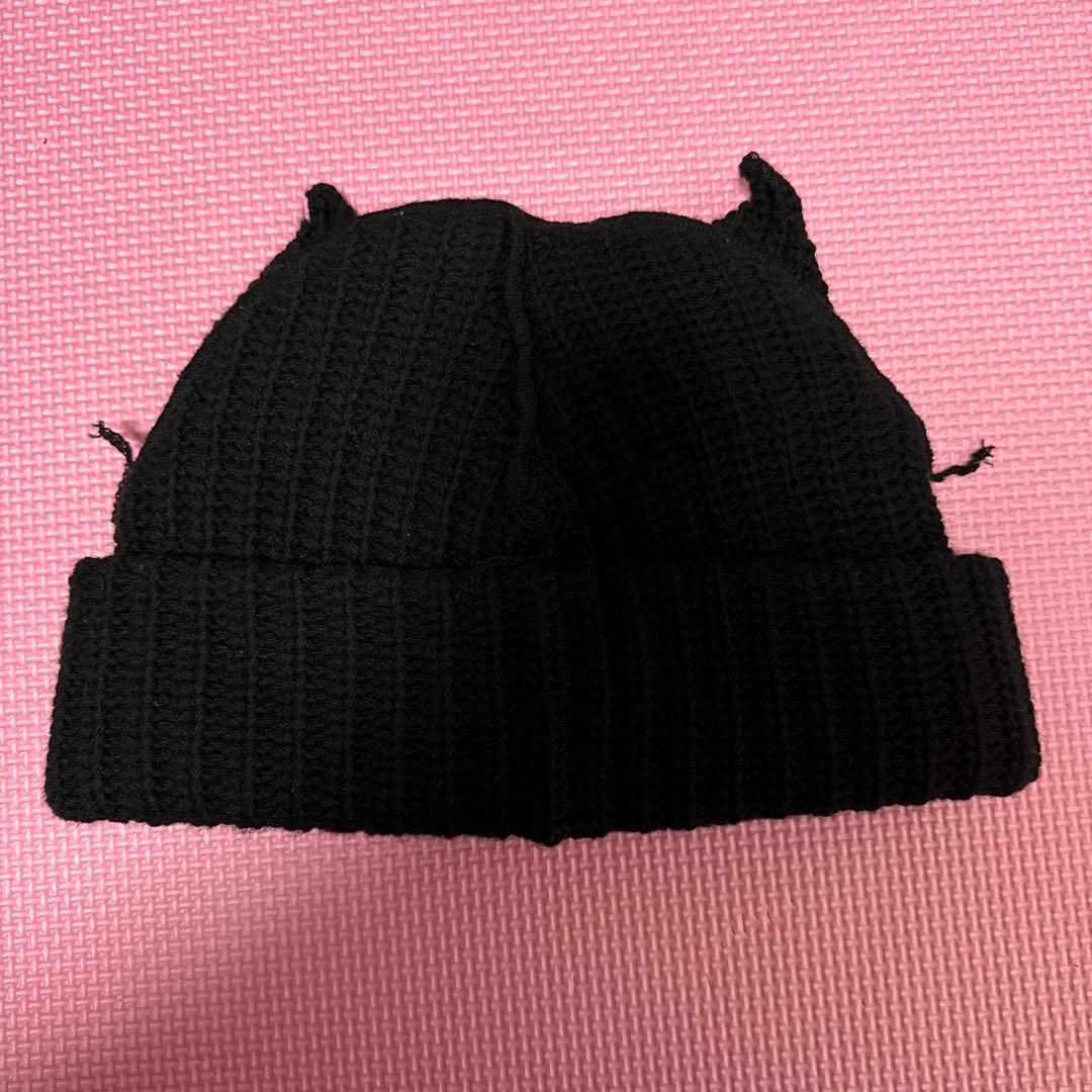 CHARLES JEFFREY LOVERSBOY 猫耳付きニット帽 ブラック