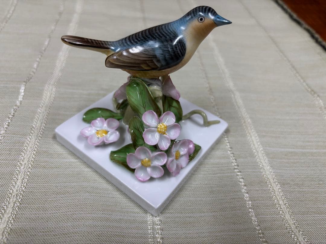 ヘレンド HEREND 陶器 青い鳥 置物
