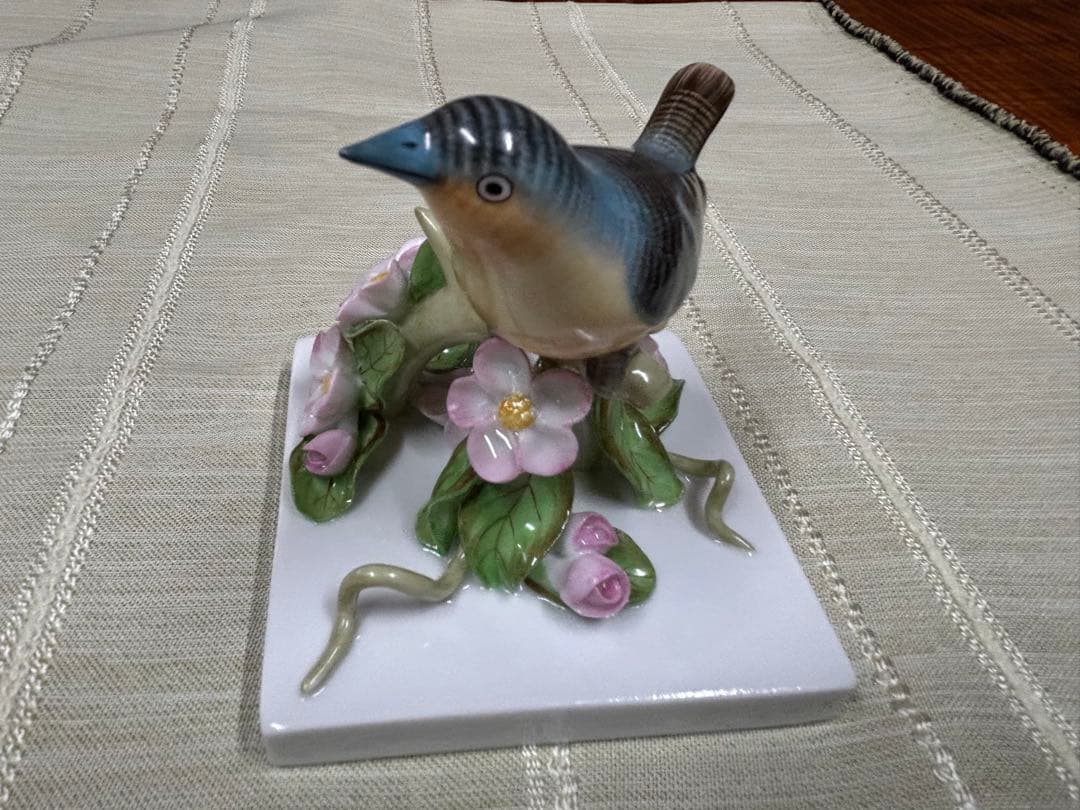 ヘレンド HEREND 陶器 青い鳥 置物