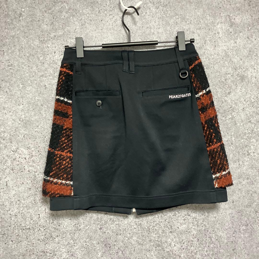PEARLY GATES ニットライクハーフ×ロービングビッグチェック　スカート