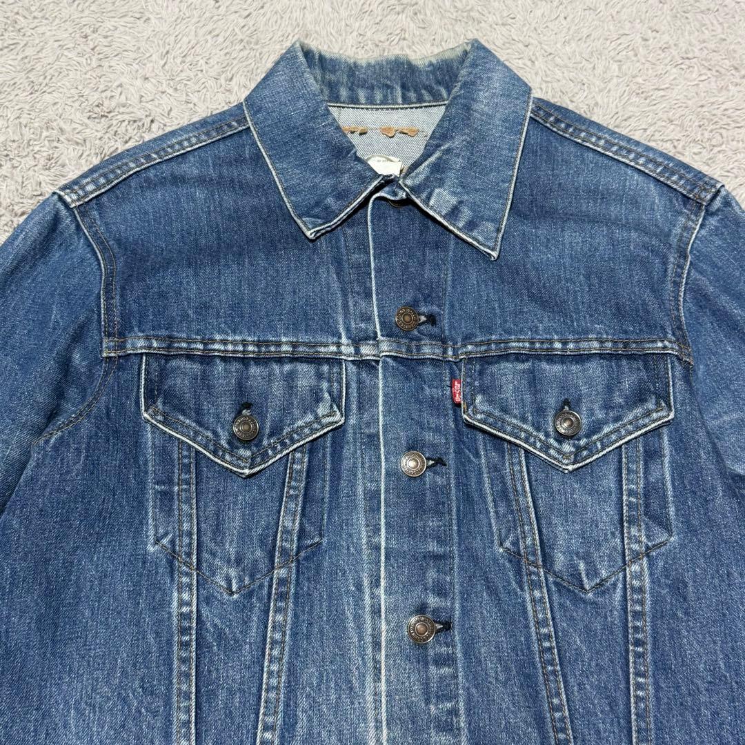 70s USA製 LEVI'S 70505 デニム ジャケット　縦落ち　4th