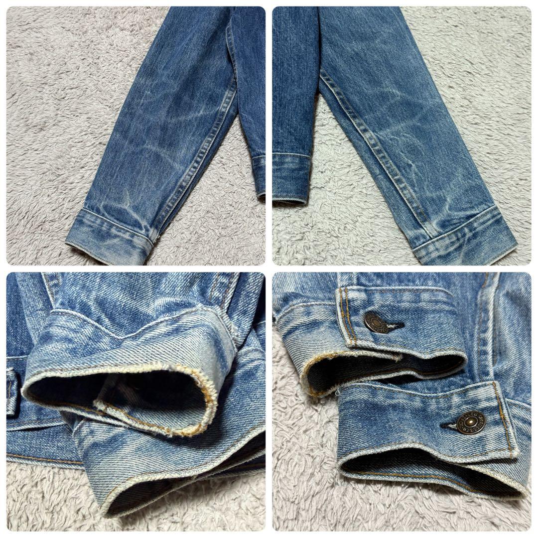 70s USA製 LEVI'S 70505 デニム ジャケット　縦落ち　4th