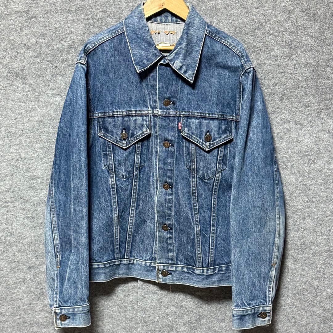 70s USA製 LEVI'S 70505 デニム ジャケット　縦落ち　4th