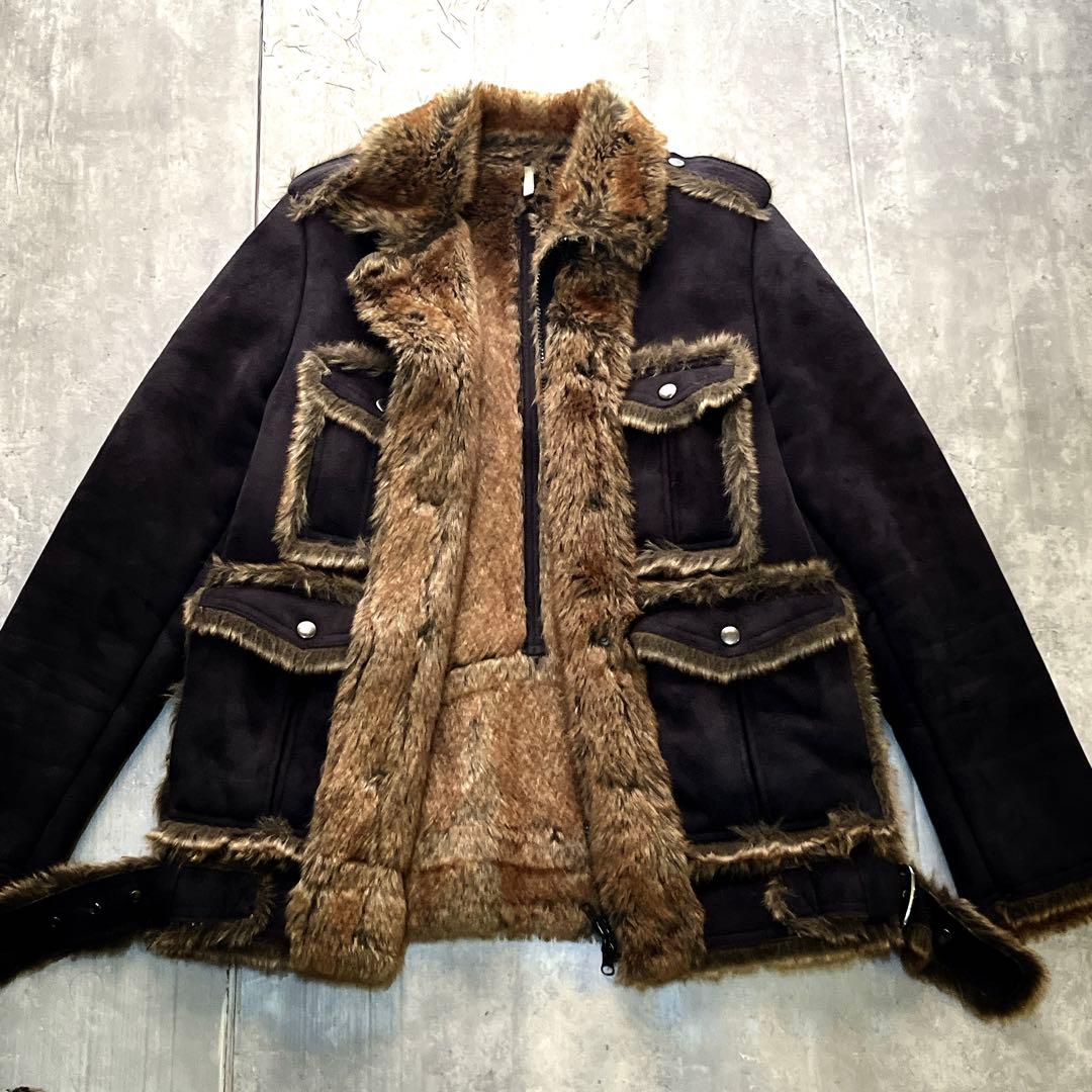 ジャケット・アウター archive 00s fur jacket y2k grunge rock