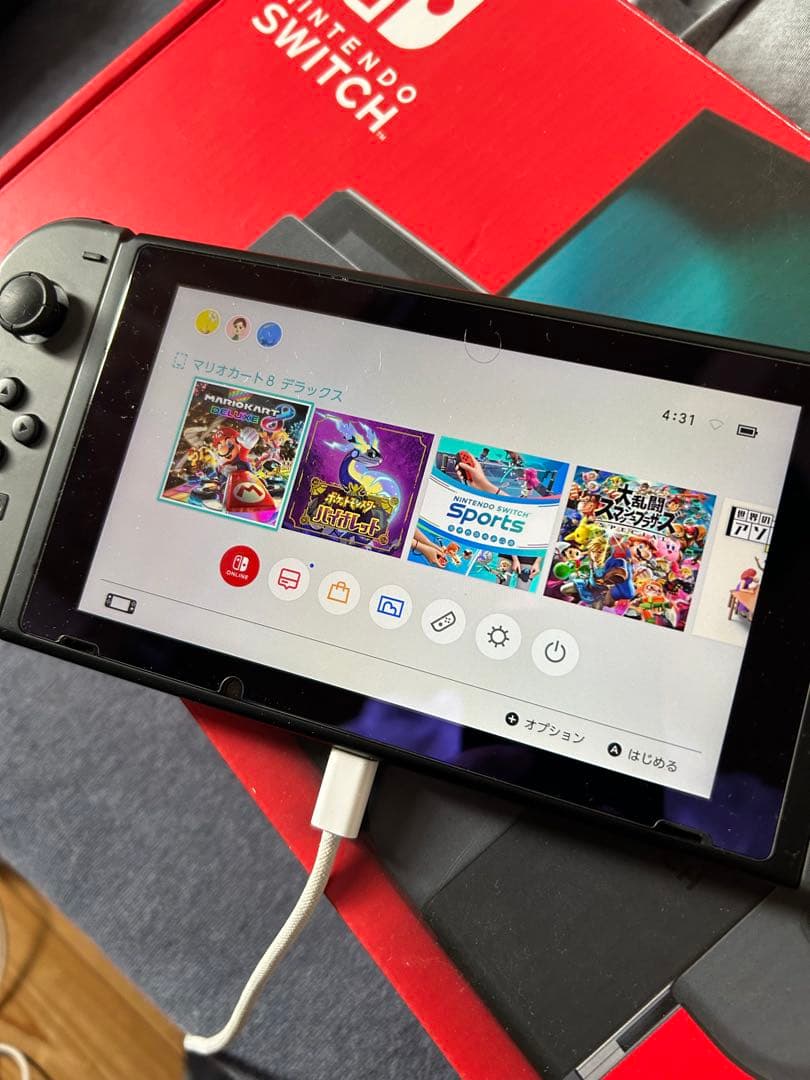 箱付きNintendo Switch本体+付属品ケースmicroSDコントローラ