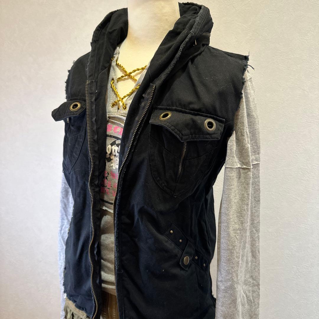00s archive grunge vest Y2Kグランジ