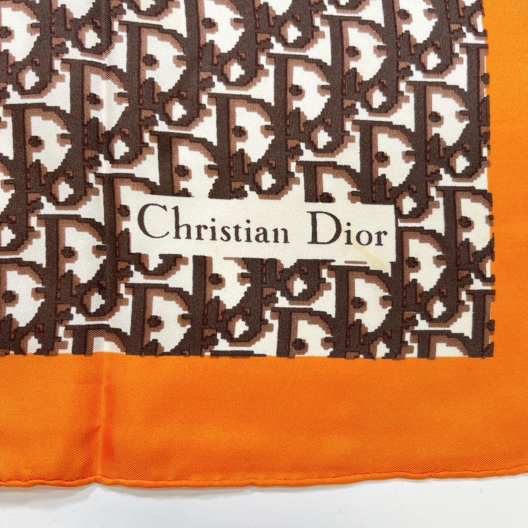 Christian Dior ディオール トロッター スカーフ オレンジ