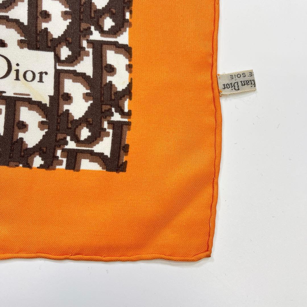 Christian Dior ディオール トロッター スカーフ オレンジ