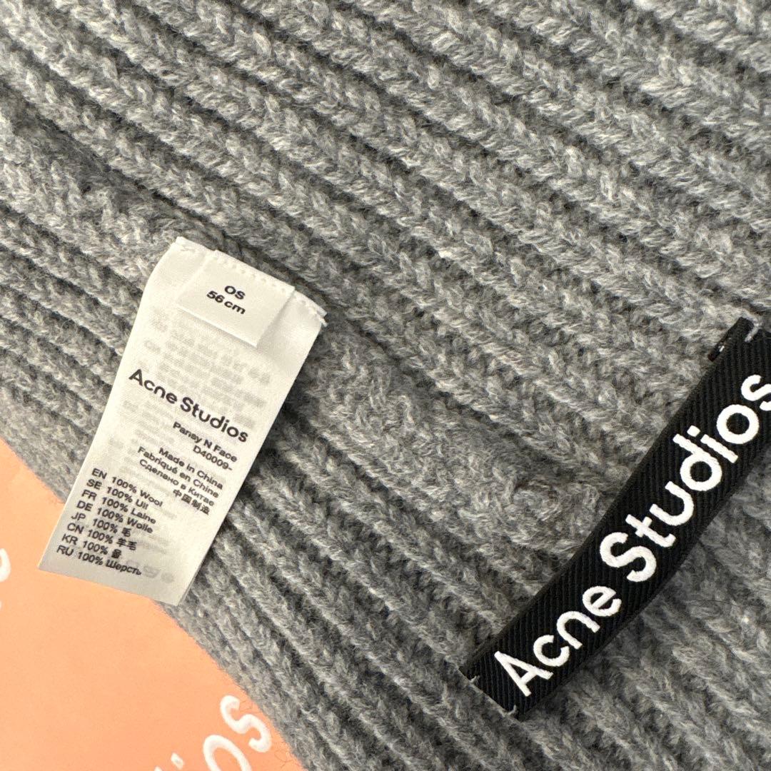 Acne Studios Face グレー ニット帽 56cm