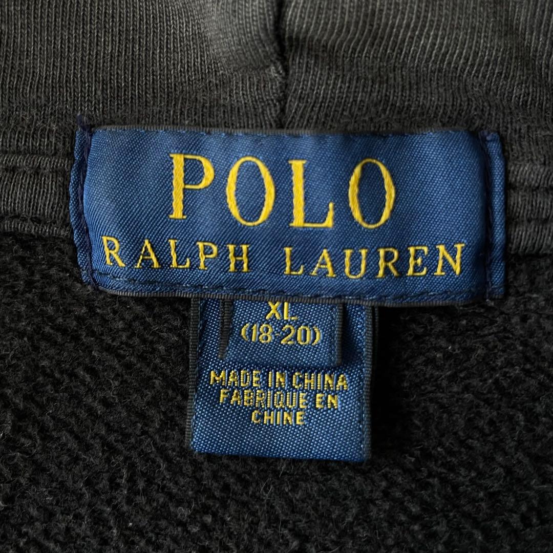 POLO RALPH LAUREN フルジップ パーカー フェード 黒