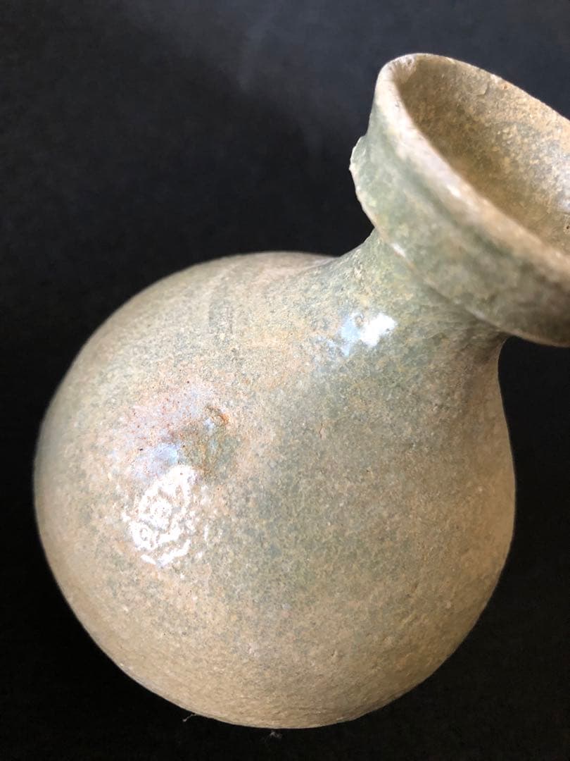 高麗青磁 小壺二点まとめ　高7.5cm 10cm 高麗 朝鮮古陶　現状品