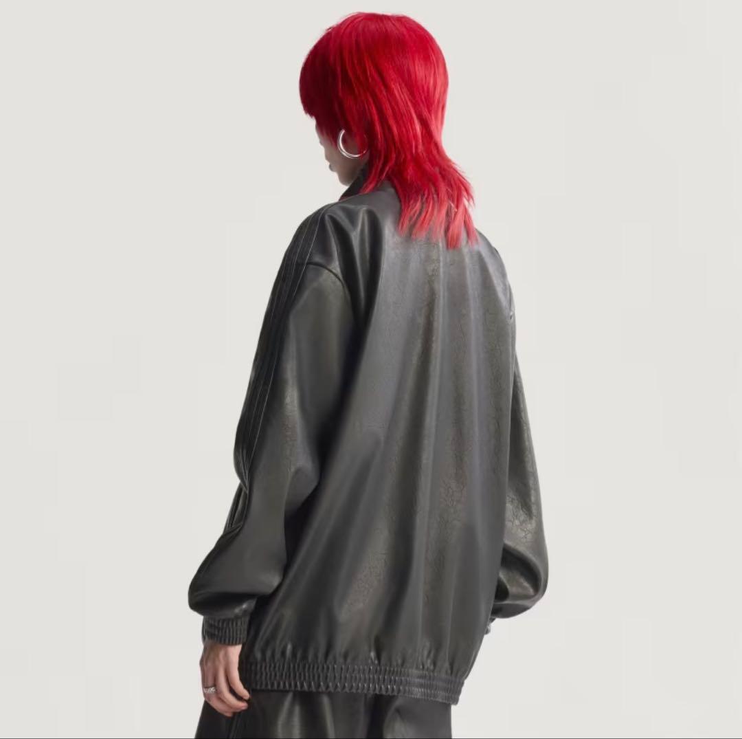 【完売】adidas フェイクレザー トラックジャケット　　XL