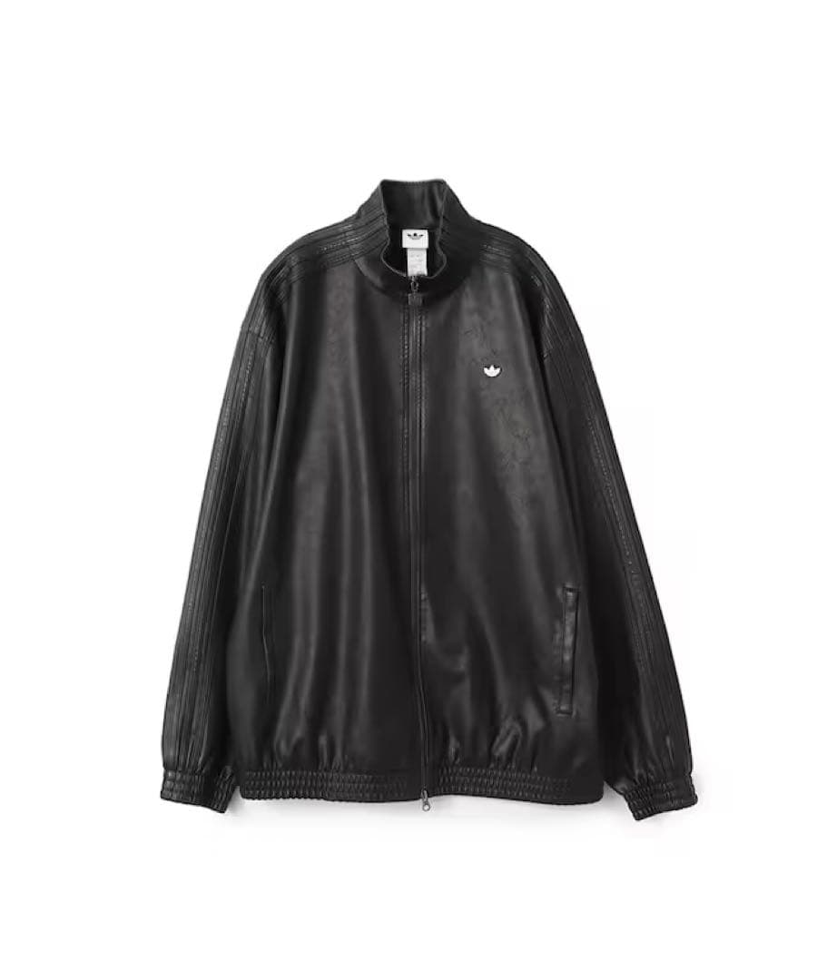 【完売】adidas フェイクレザー トラックジャケット　　XL