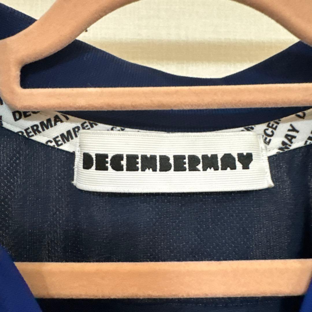 DECEMBER MAY 青 ポロシャツ
