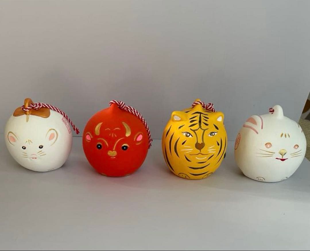 明治神宮 干支鈴　鼠　牛　虎　兎