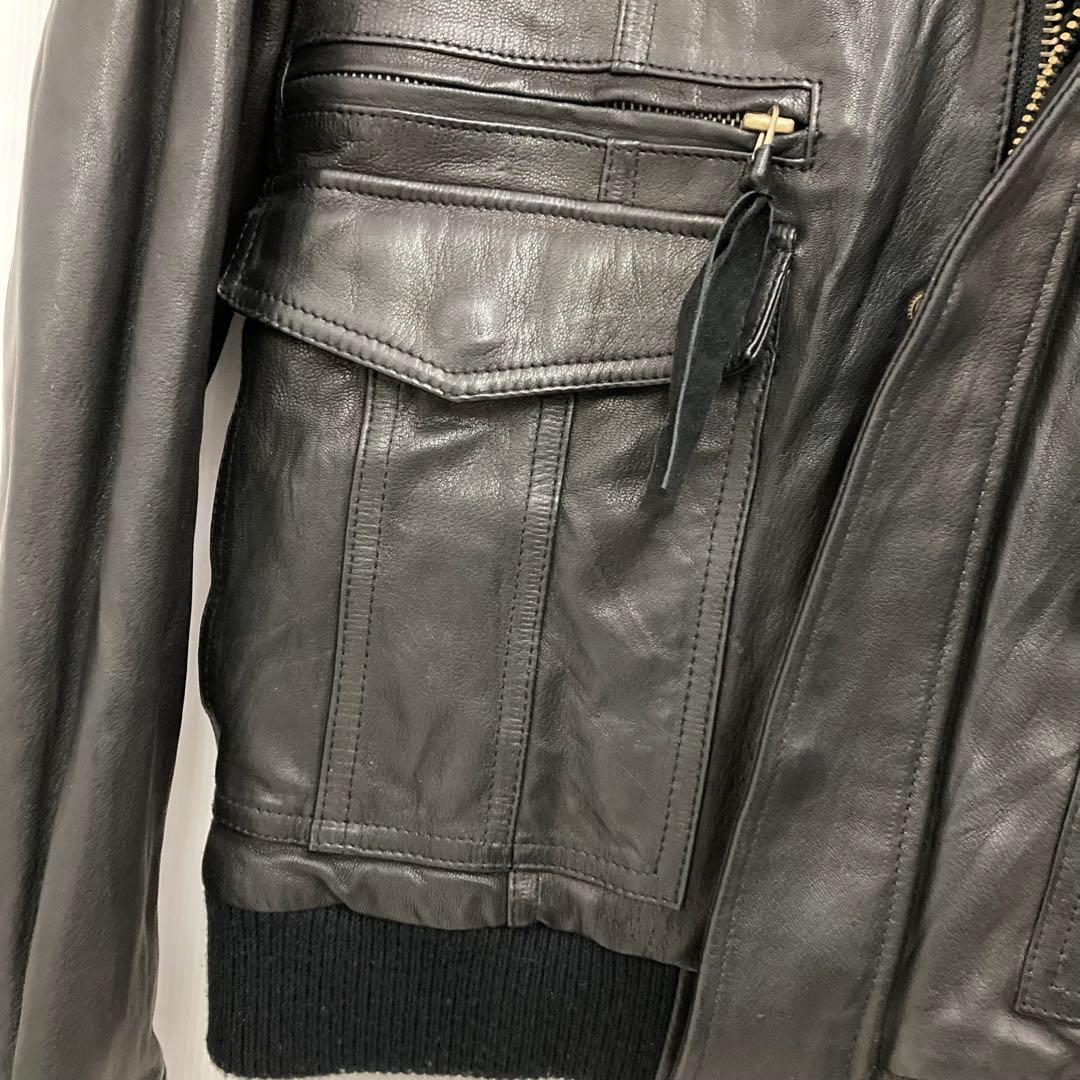 MORGAN homme レザージャケット Lサイズ ブラック　c4