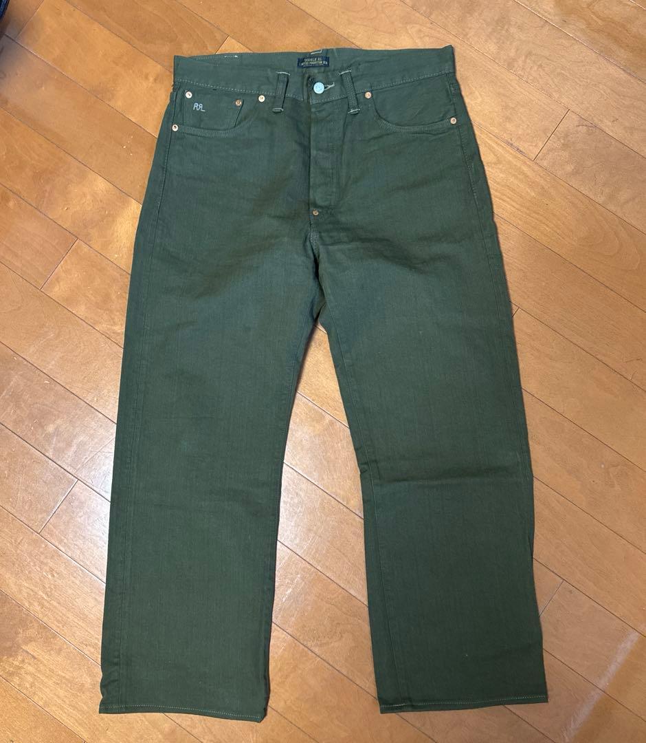 ダブルアールエル　RRL セルビッジデニム　カーキ　W34 リミテッド