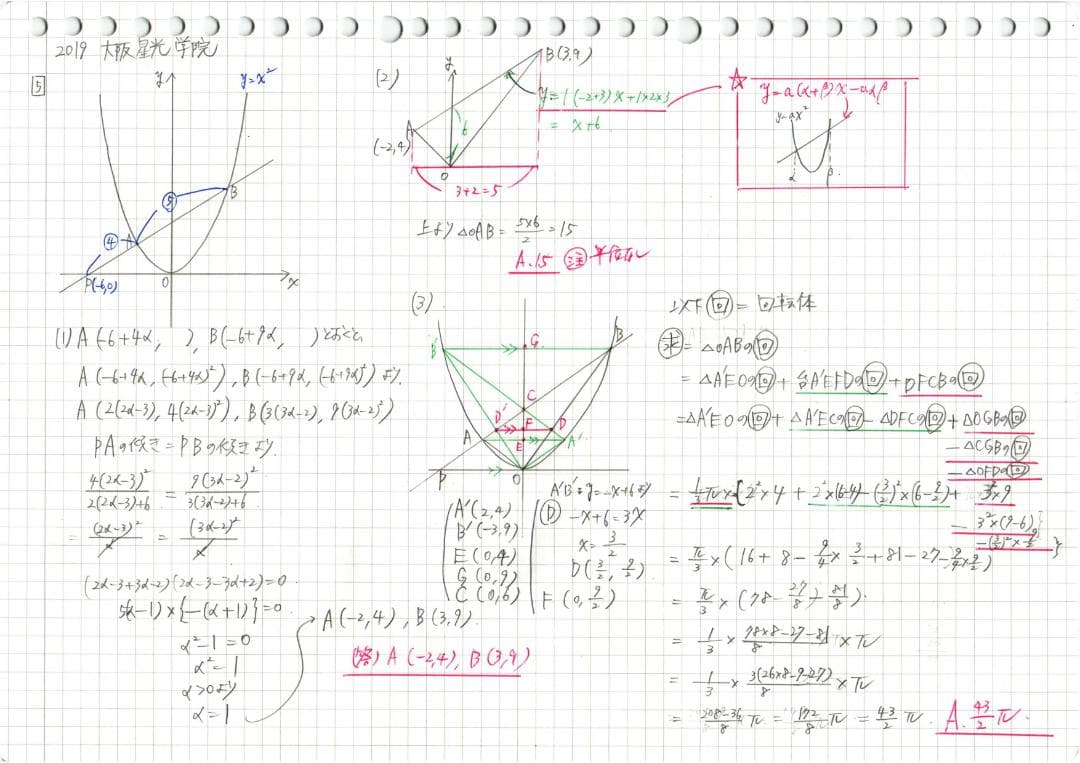 限定3割引 塾講師オリジナル数学解説 大阪星光 高校入試 過去問 2018-22