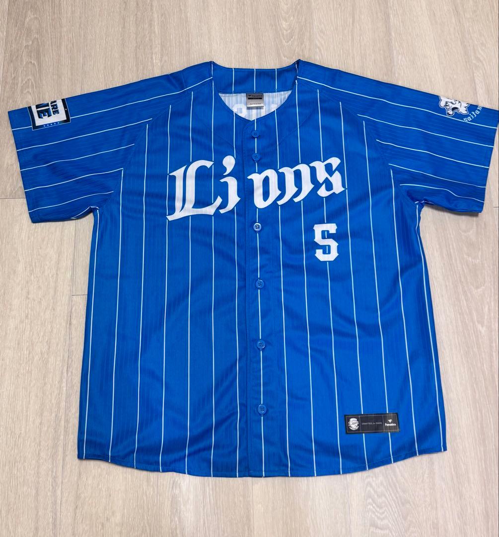 埼玉西武ライオンズ　源田壮亮　外崎修太選手ビジターレプリカユニフォーム　サイズL