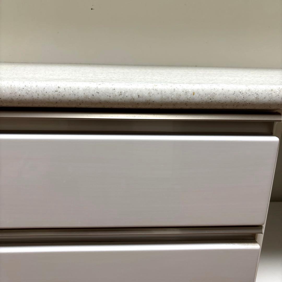 送料込　ニトリ キッチンボード ポスティア100KBWH 高級感のある光沢仕上げ