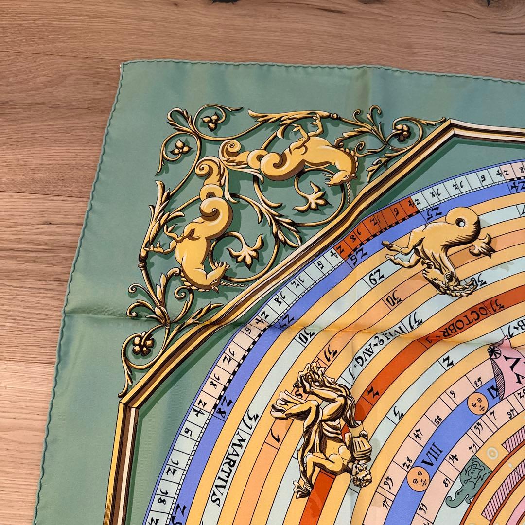 HERMES 天文図デザイン シルクスカーフ
