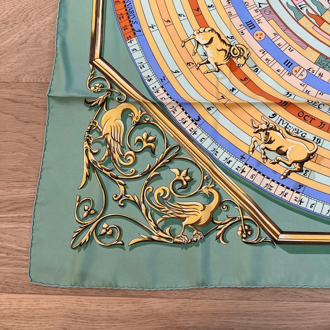 HERMES 天文図デザイン シルクスカーフ