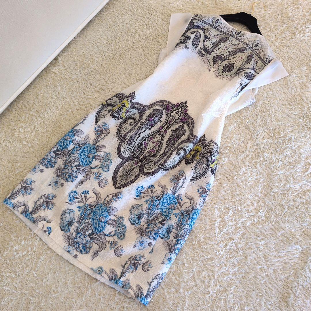 タグ付き★イタリア製★希少サイズ44 ETRO　シルク　ワンピース　花柄