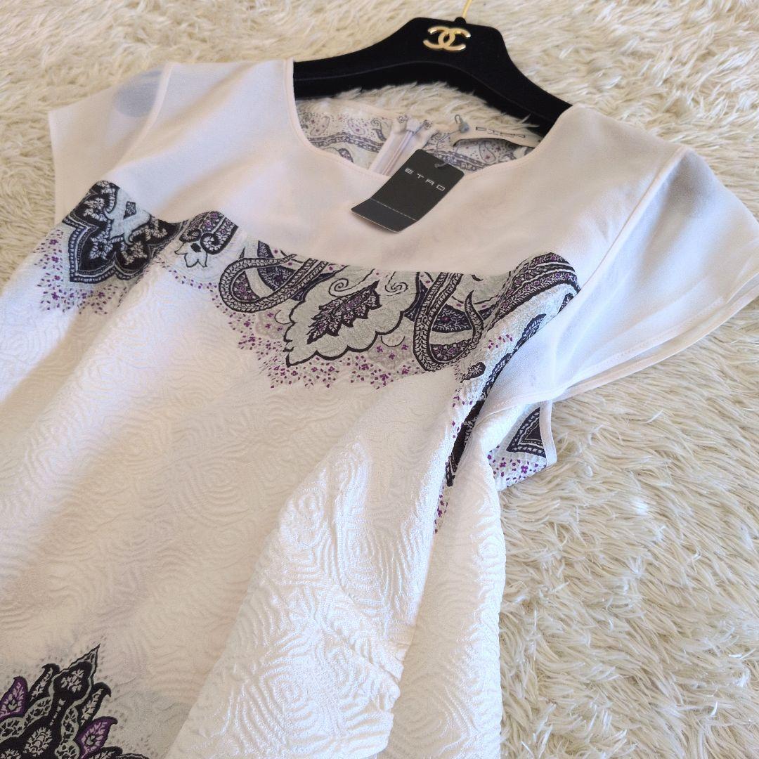 タグ付き★イタリア製★希少サイズ44 ETRO　シルク　ワンピース　花柄