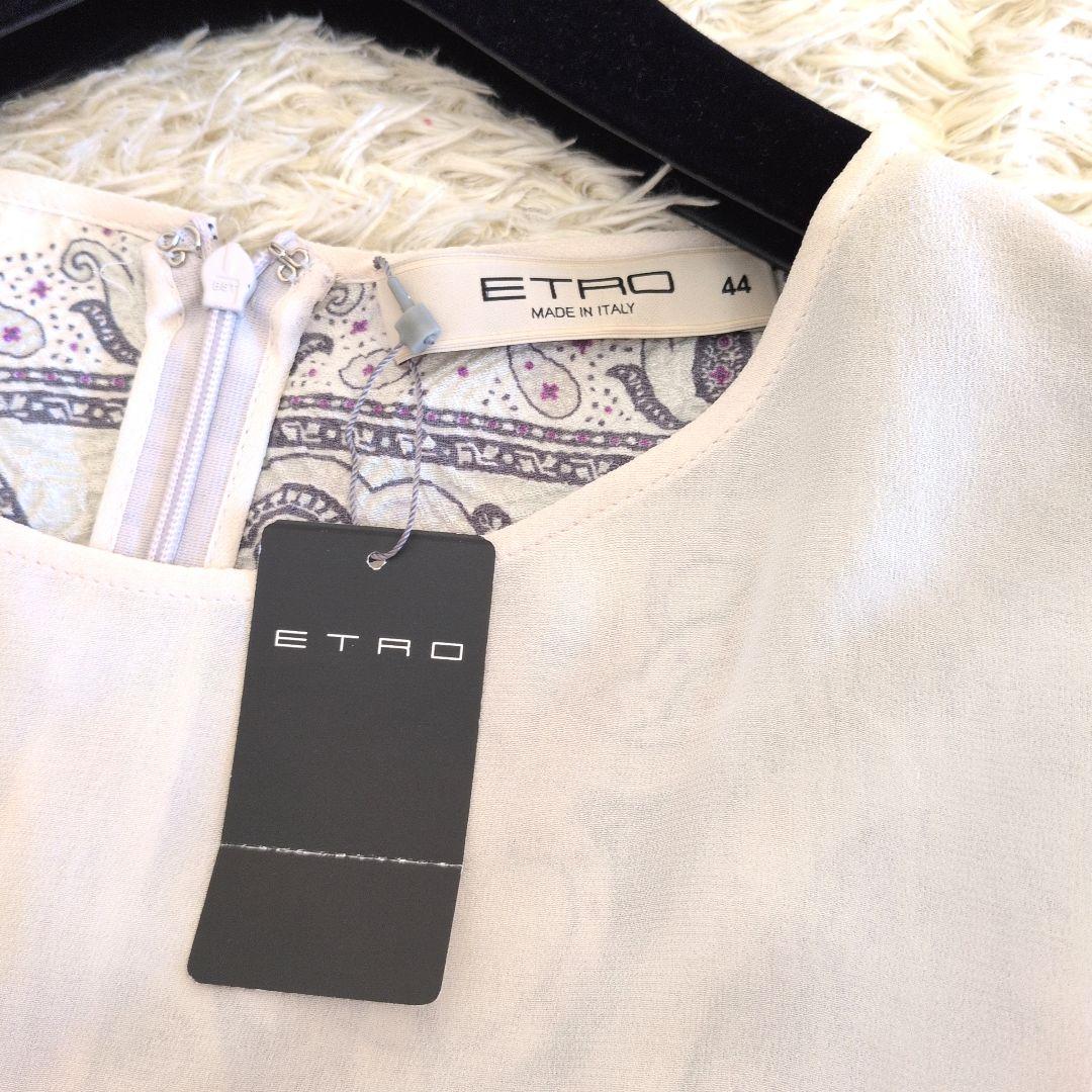 タグ付き★イタリア製★希少サイズ44 ETRO　シルク　ワンピース　花柄