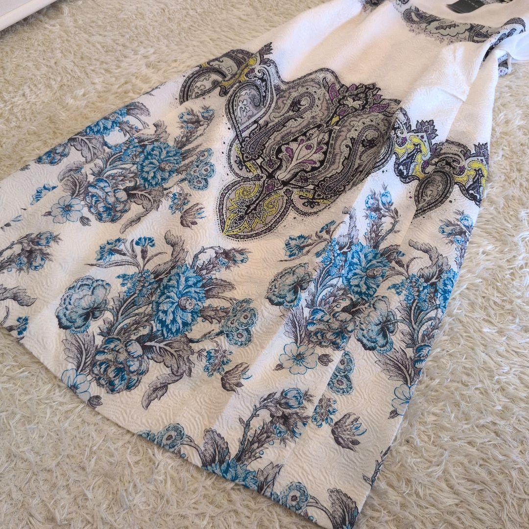 タグ付き★イタリア製★希少サイズ44 ETRO　シルク　ワンピース　花柄