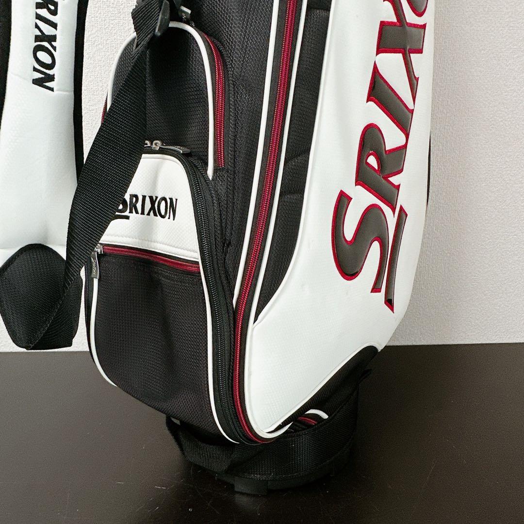 良品　SRIXON スリクソン ゴルフキャディバッグ 5分割 ホワイトブラック
