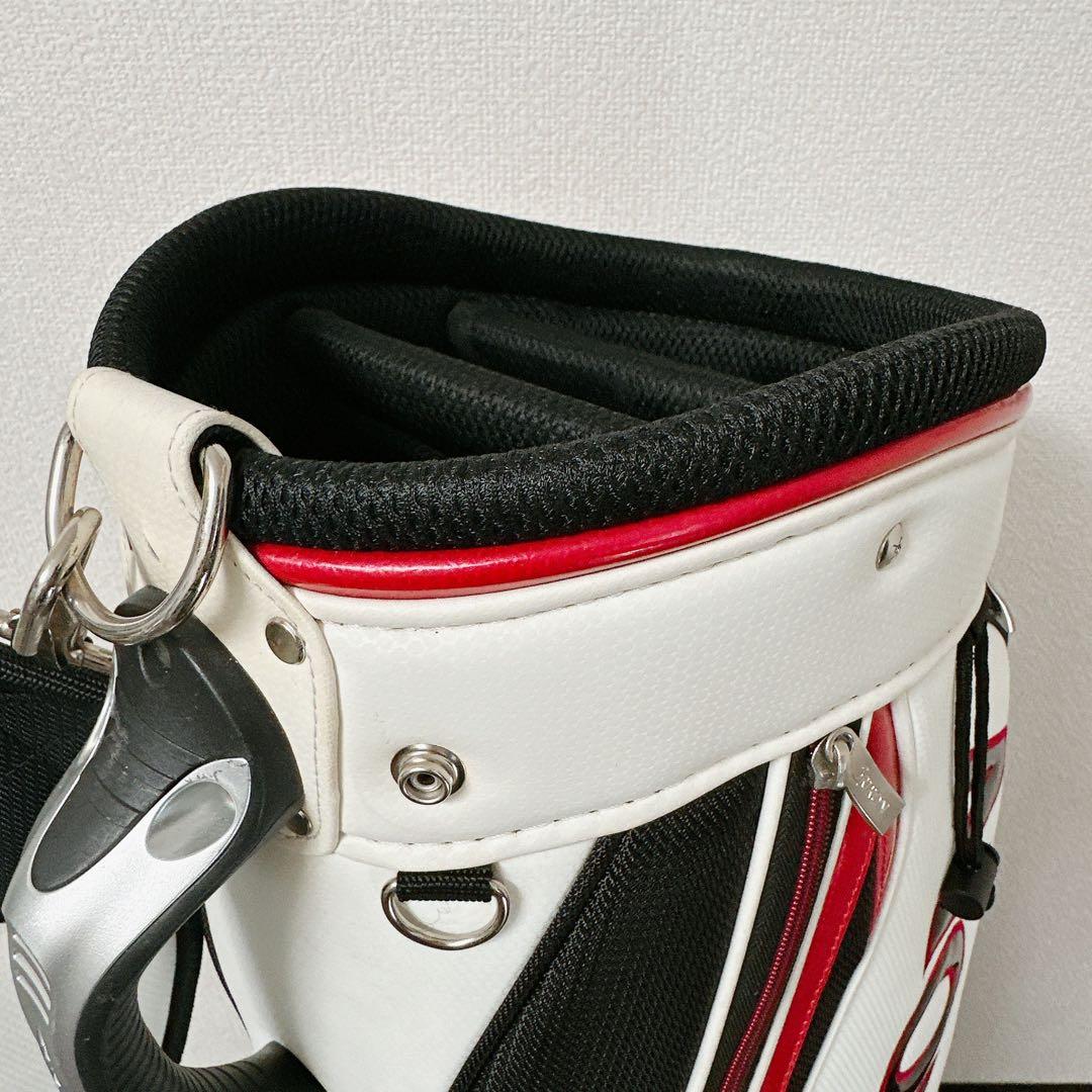 良品　SRIXON スリクソン ゴルフキャディバッグ 5分割 ホワイトブラック