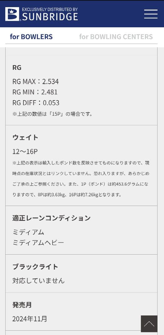 Brunswick　イートスハイブリッド　15P