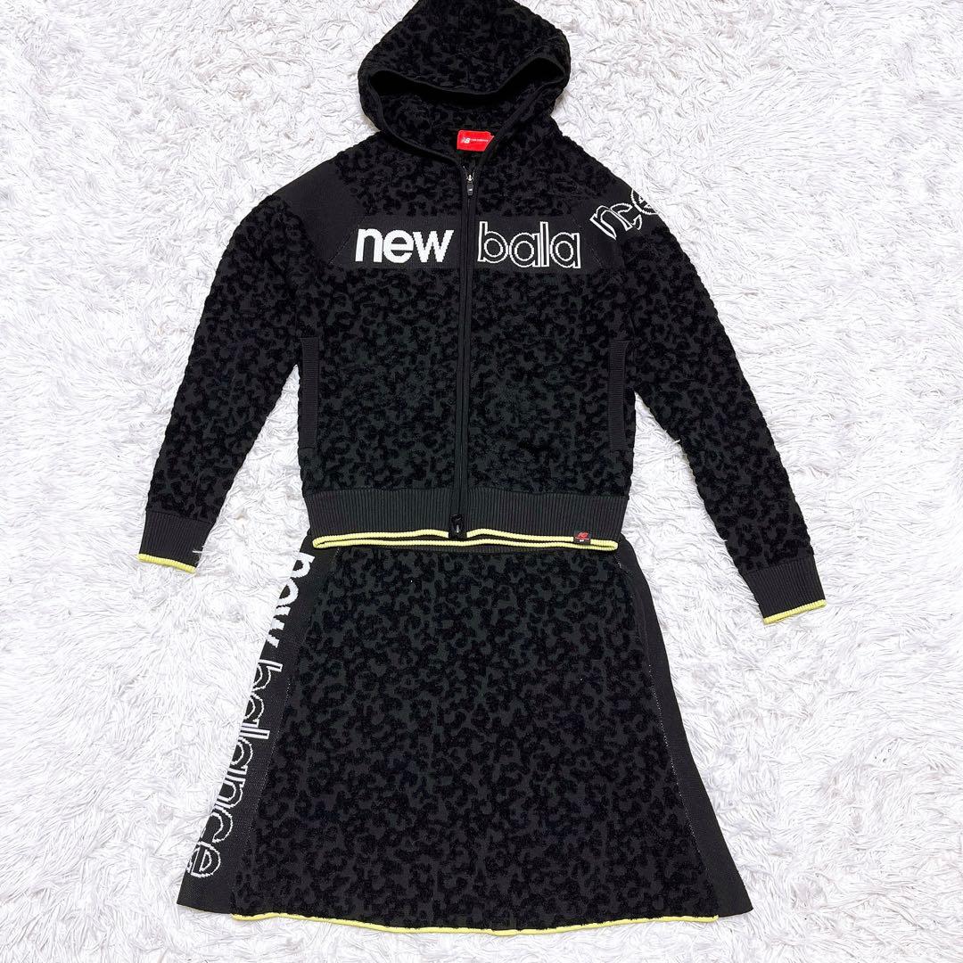 New Balance レオパード柄 フルジップ フード ジャケット パーカー