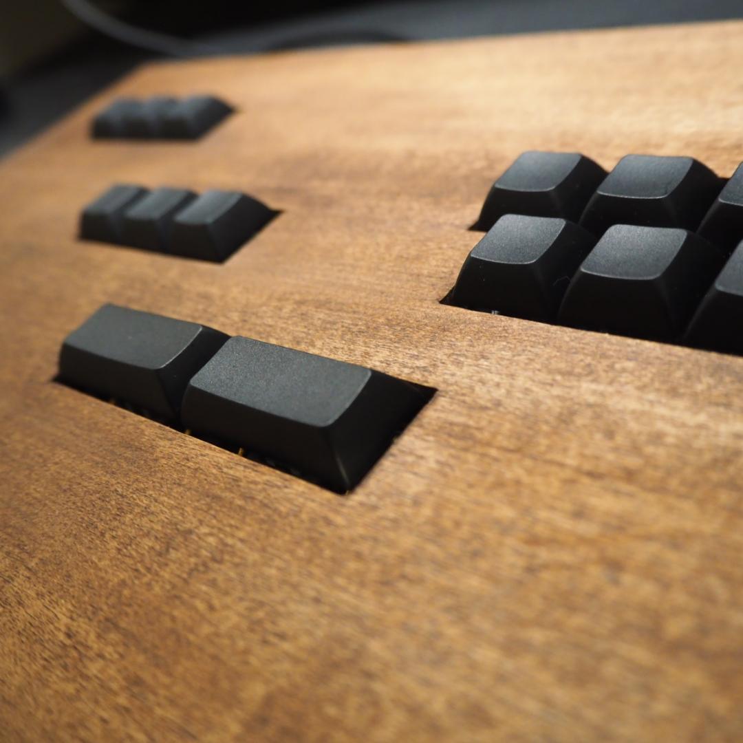 木製レバーレス　キーボード分割タイプ
