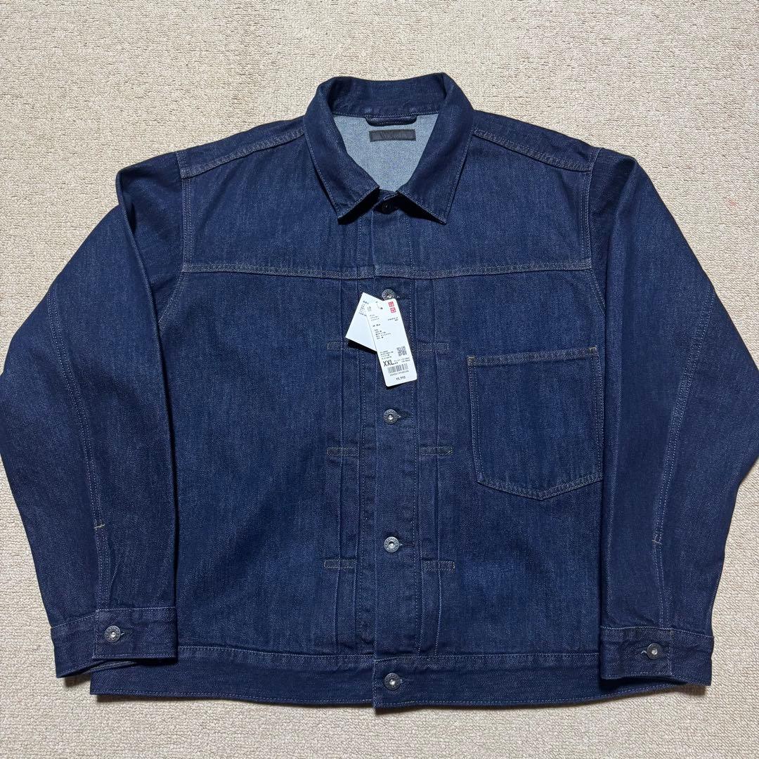 【新品未使用】ユニクロ　デニムトラッカージャケット　68BLUE XXLサイズ