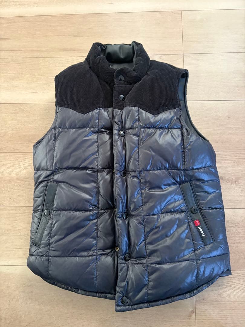 ショット　schott ラムレザー　ダウンベスト　リバーシブル　mサイズ　羊皮