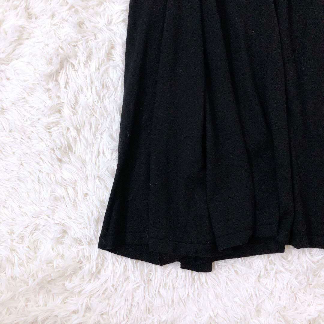 JENNE タートルネックニットワンピース　フレア　ロング丈　マキシ　黒　L