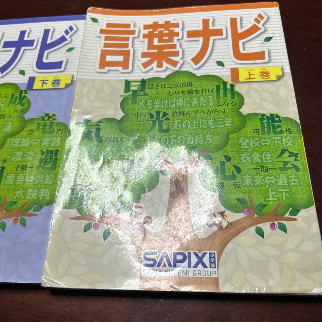 17-22ま　重要教材　サピックス　SAPIX 言葉ナビ 上巻・下巻セット