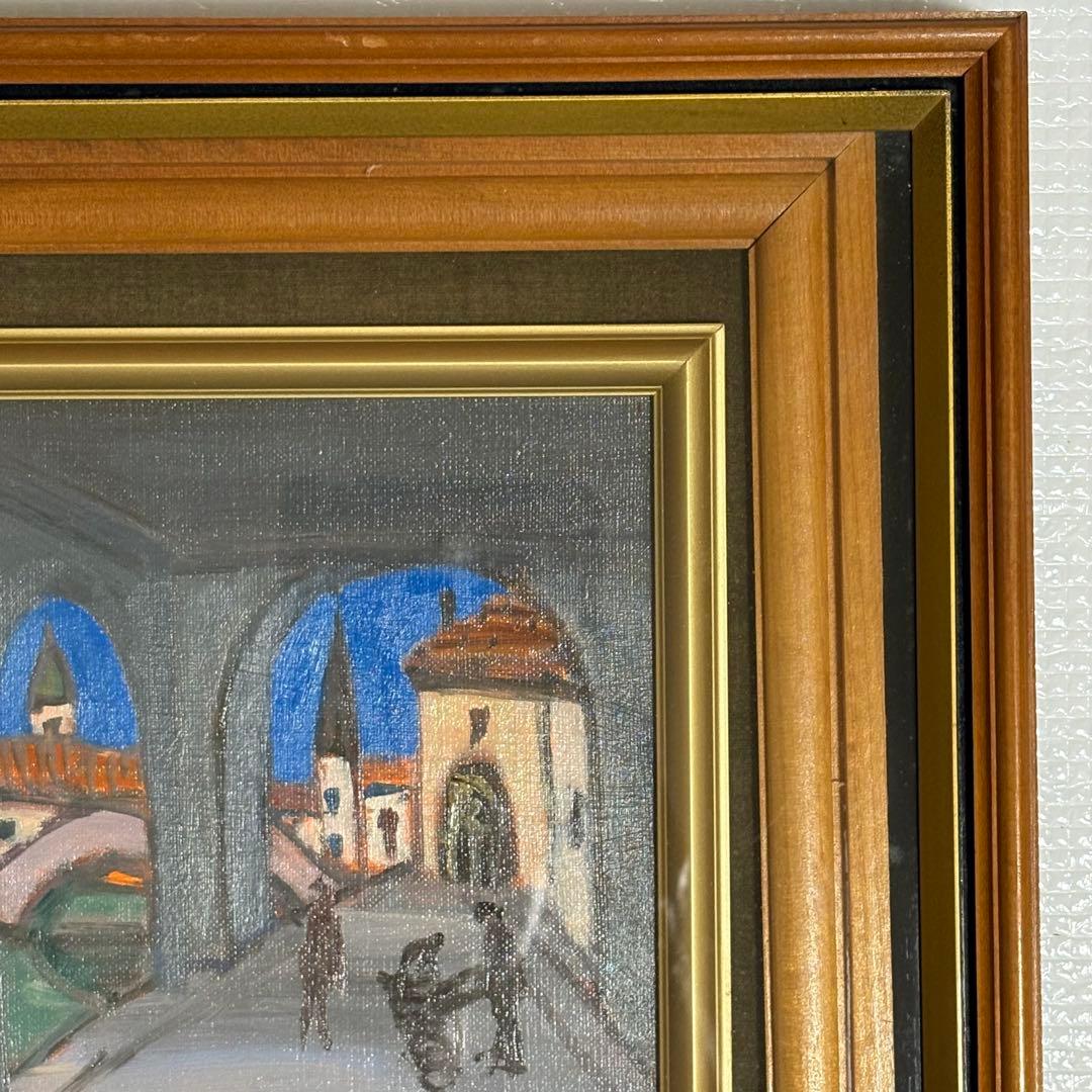 北海道立近代美術館所蔵画家 色の魔術師 武田範芳 ベニス 油絵 アンティーク