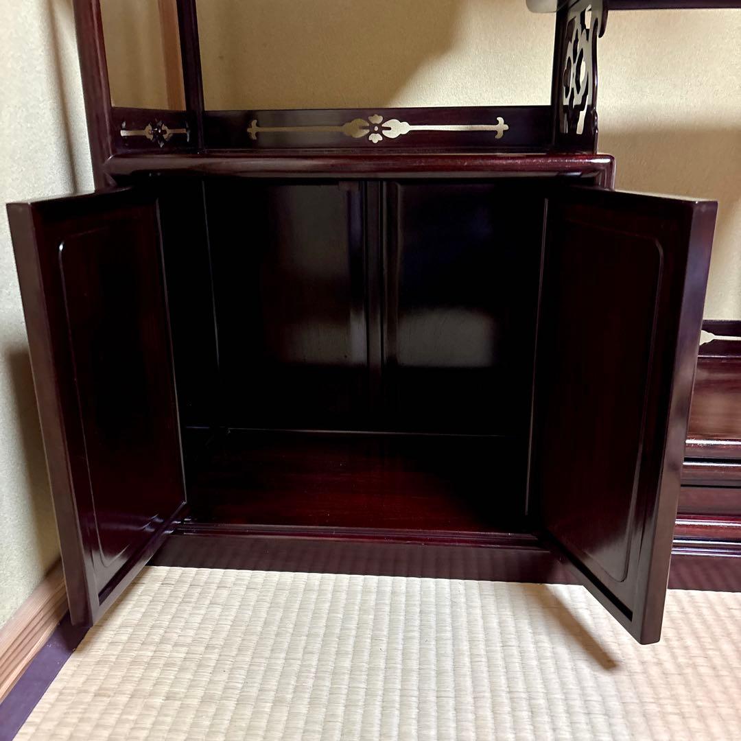 専用！【茶棚】美品！アンティーク唐木紫檀　茶道具 茶道 棚 置き台 三越逸品家具