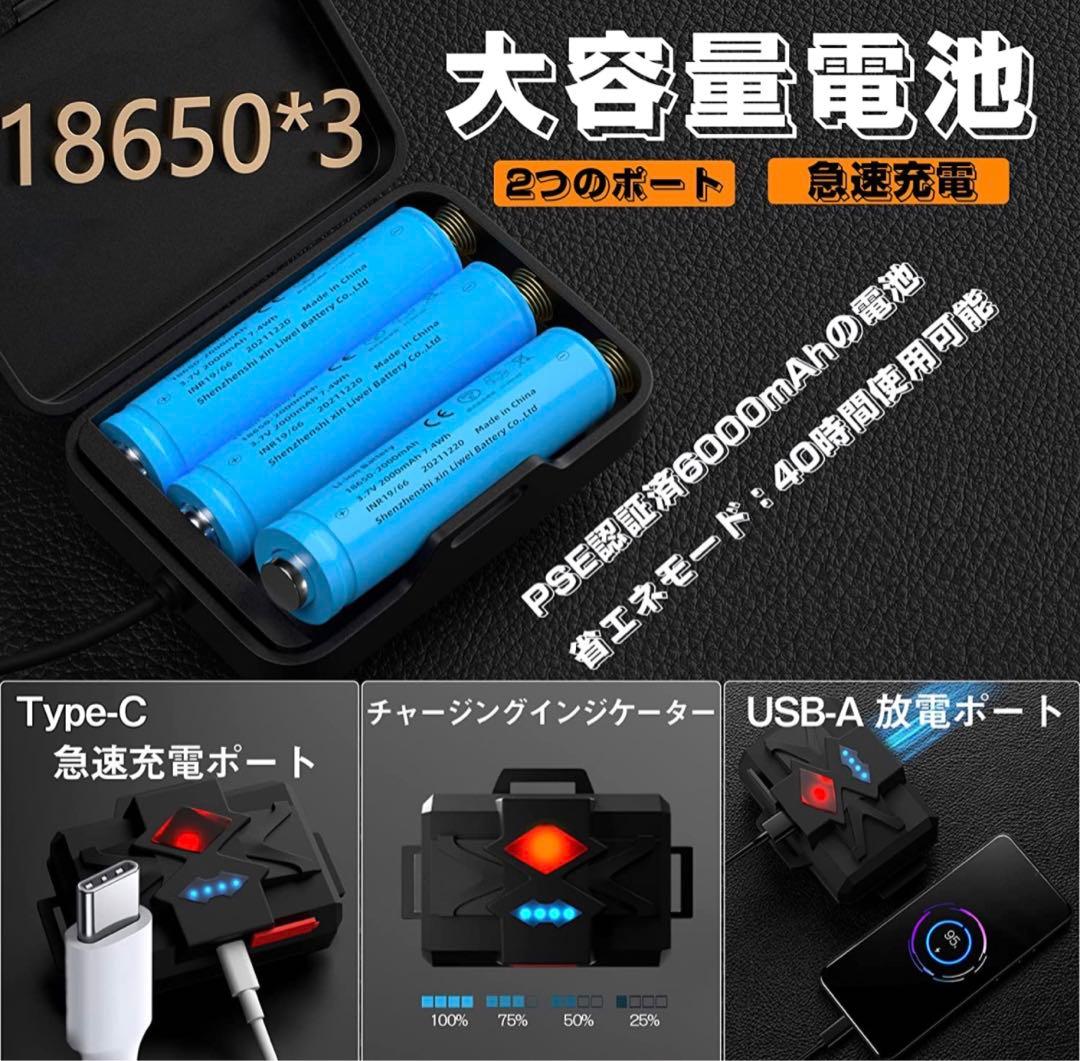 ヘッドライト USB 充電式 ledヘッドランプ 超高輝度5500000ルーメン