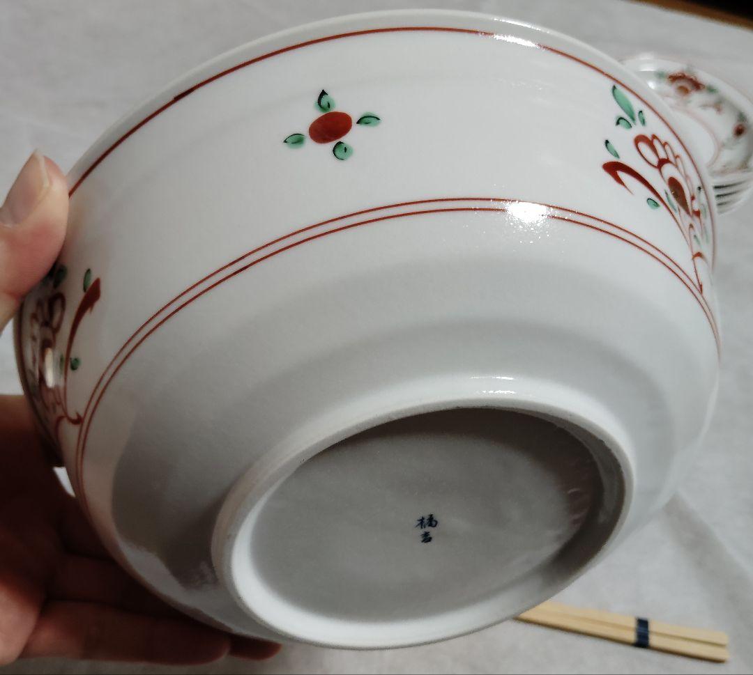 新品　未使用　たち吉 赤絵花文 取り皿揃 橘吉 大皿 小皿 　6点 赤絵　花文