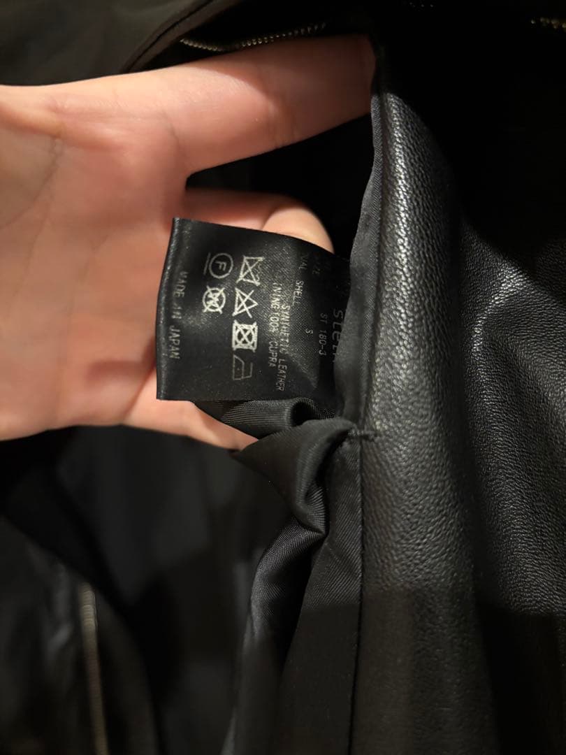 【stein】OVER SLEEVE FAKE LEATHER JACKET