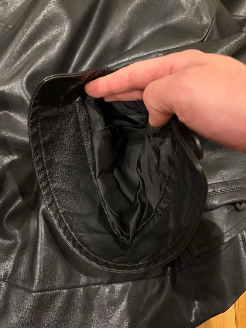 【stein】OVER SLEEVE FAKE LEATHER JACKET