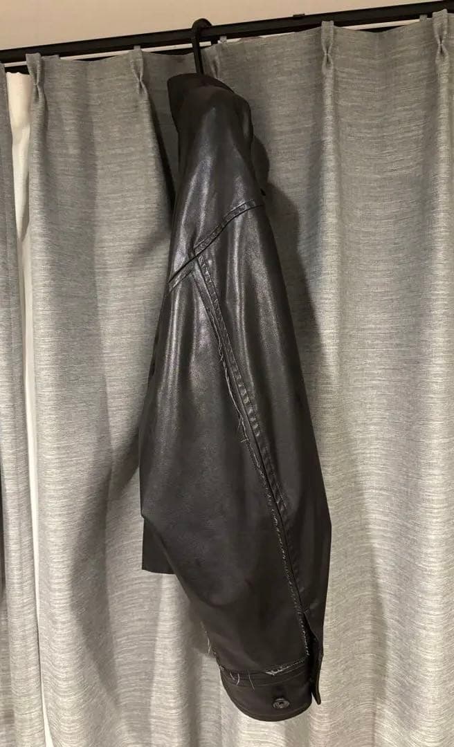 【stein】OVER SLEEVE FAKE LEATHER JACKET