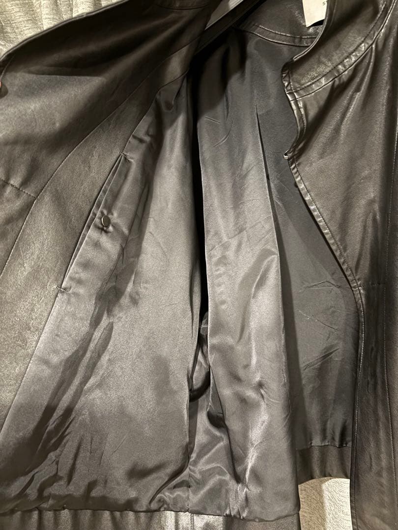 【stein】OVER SLEEVE FAKE LEATHER JACKET