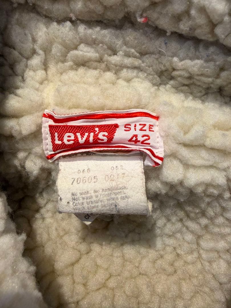 80's 90's Levi's デニムボアジャケット 42 インディゴ　デニム