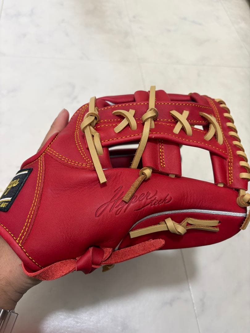 Rawlings DINGER 軟式グローブ レッド 内野手用 ケース付