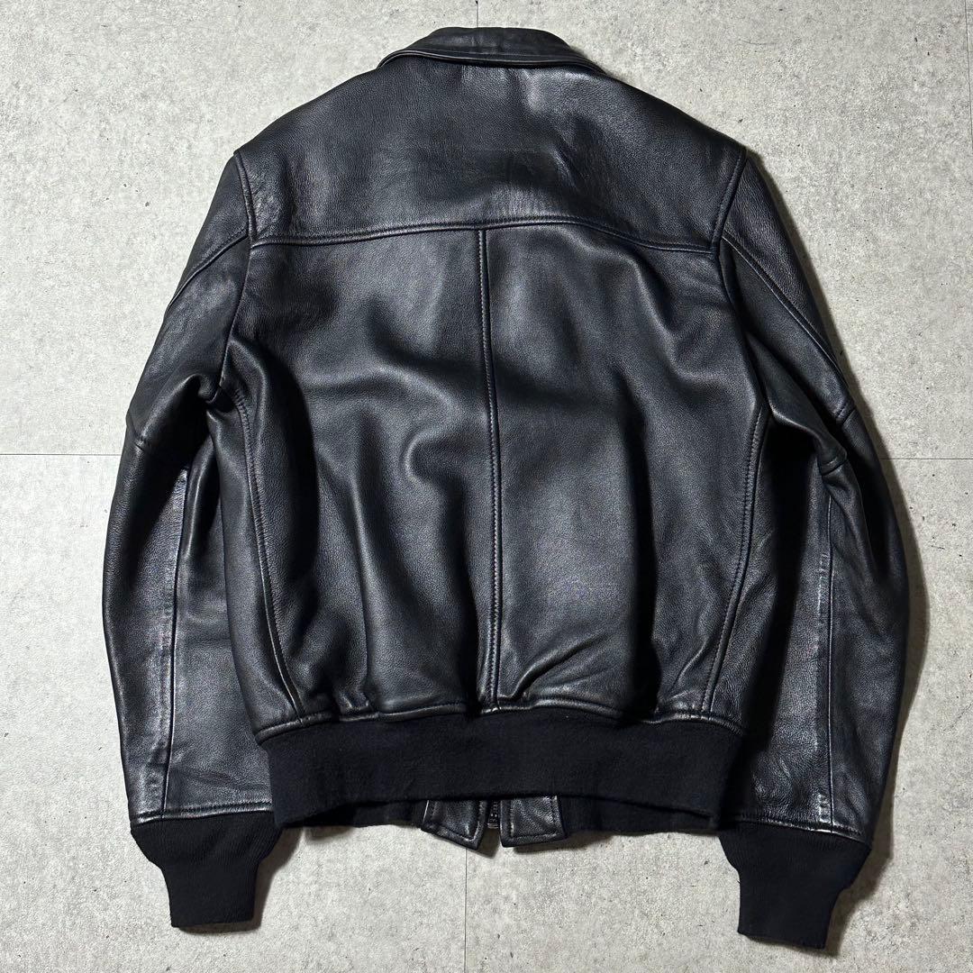 美品 Schott 7621 羊革 レザージャケット M 黒 ピンズ付き